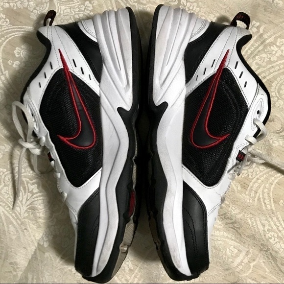 Nike Air Monarch IV Size 8.5 Men’s White/Black/Red Lifestyle Dad Sneaker - Picture 4 of 8